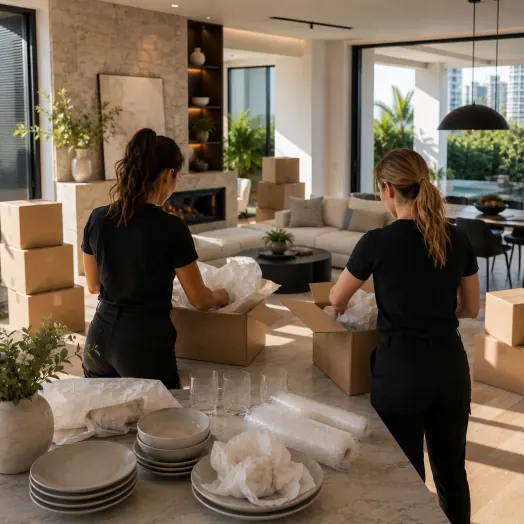Safepack packers wrapping and boxing household items